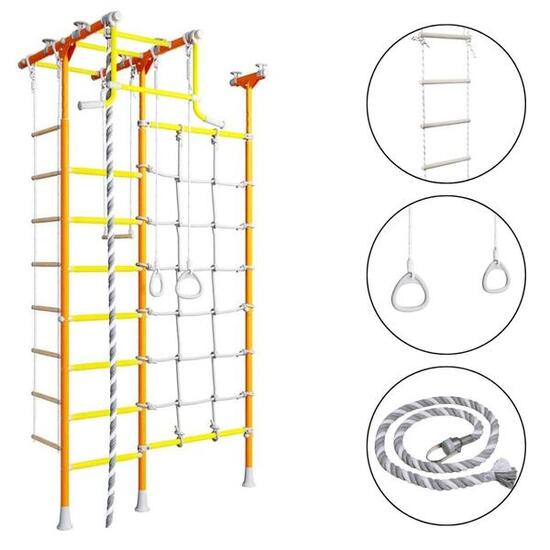 Bambini spalliera svedese palestra interna rete arrampicata Merkury 2 Arancione