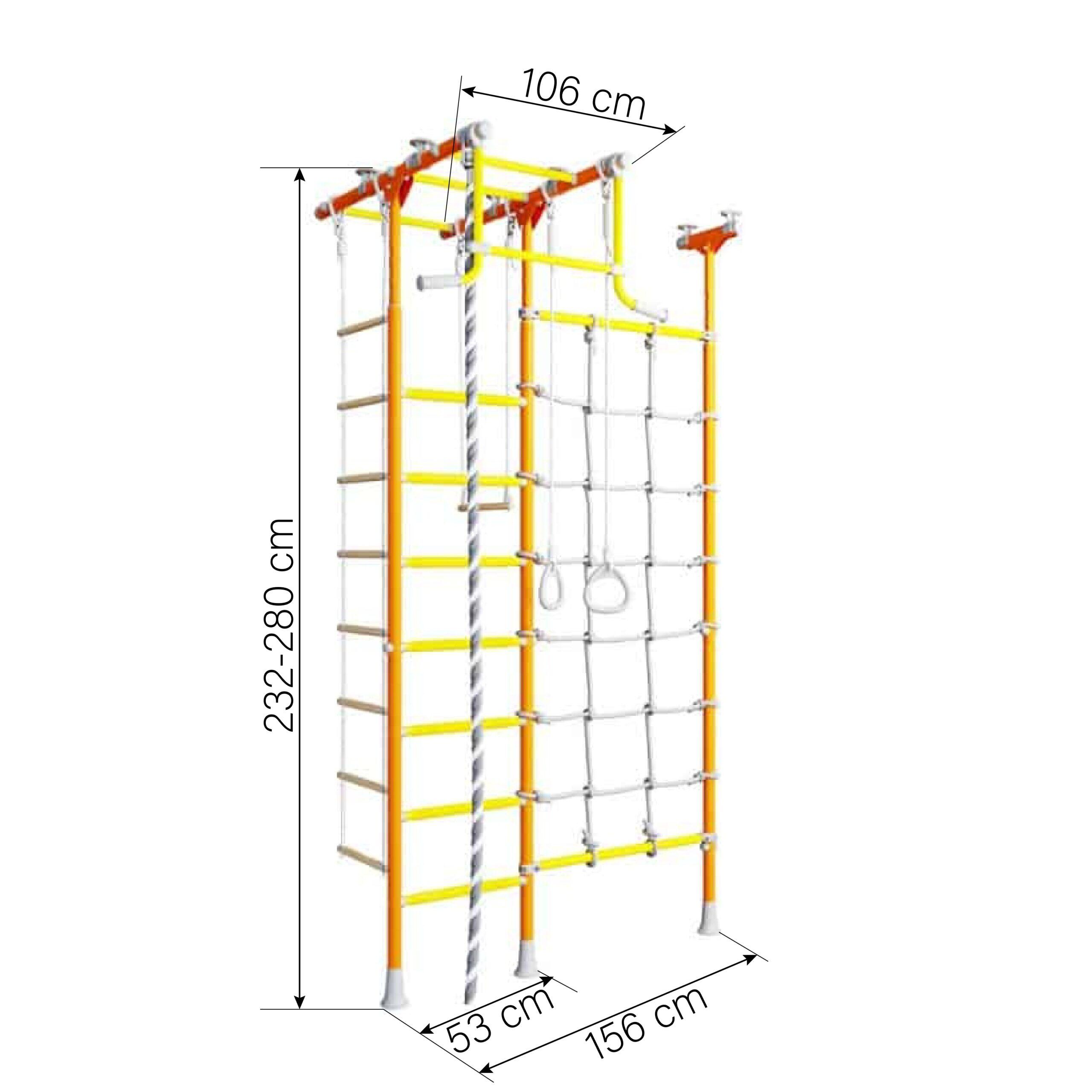 Enfant espalier de gymnastique intérieur filet d'escalade Merkury 2 Orange 6/7