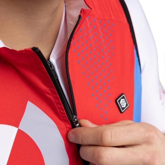 Gilet vélo coupe-vent homme Real Sporting de Gijón x Siroko Cyclisme SC V1 Est