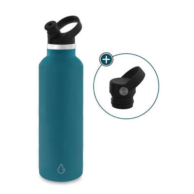 Go waterfles rvs okergeel 710 ml - dop met rietje