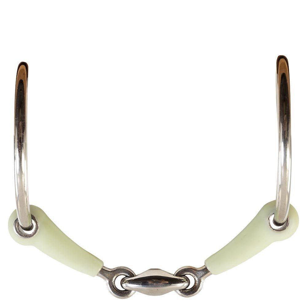 Br Dubbel Gebroken Watertrens Apple Mouth Kern Rvs 14 Mm Kleurloos - 2/4