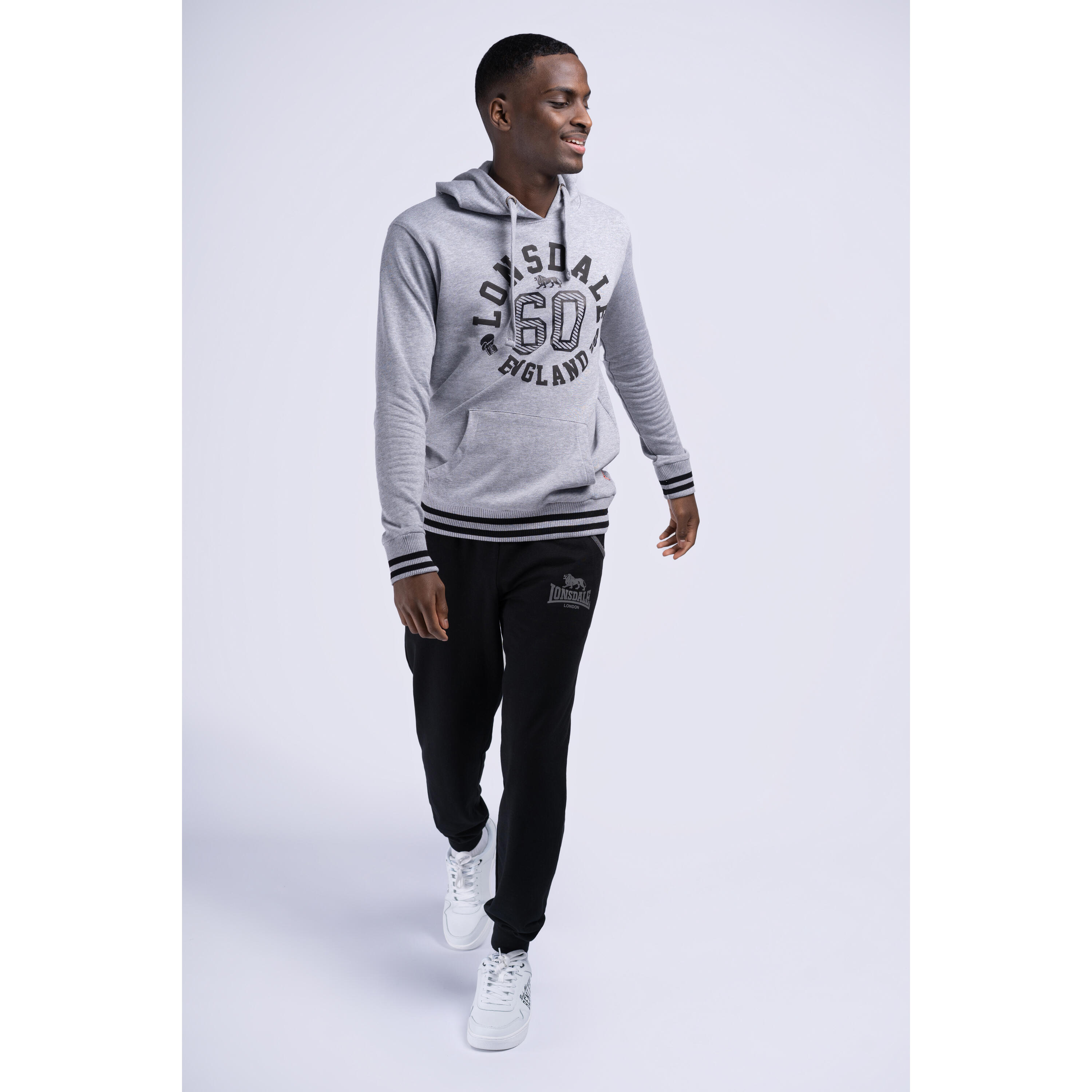 Lonsdale - Pantalon De Jogging Lonsdale Wansford - Pantalons - Gris|noir - 40 M - Decathlon