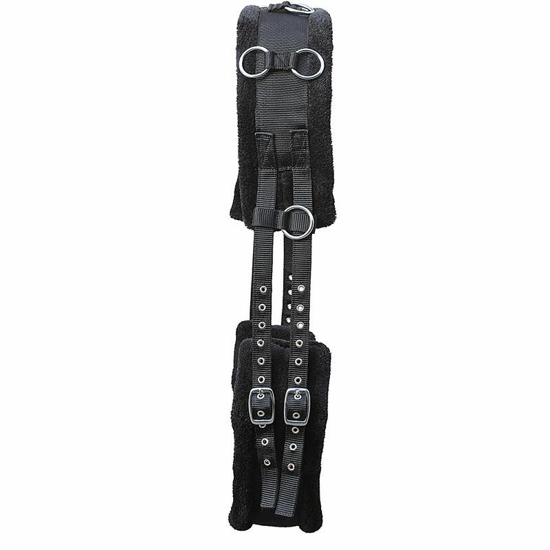 Euroriding Lunging Girth Teddy Fleece Zwart - 2/3