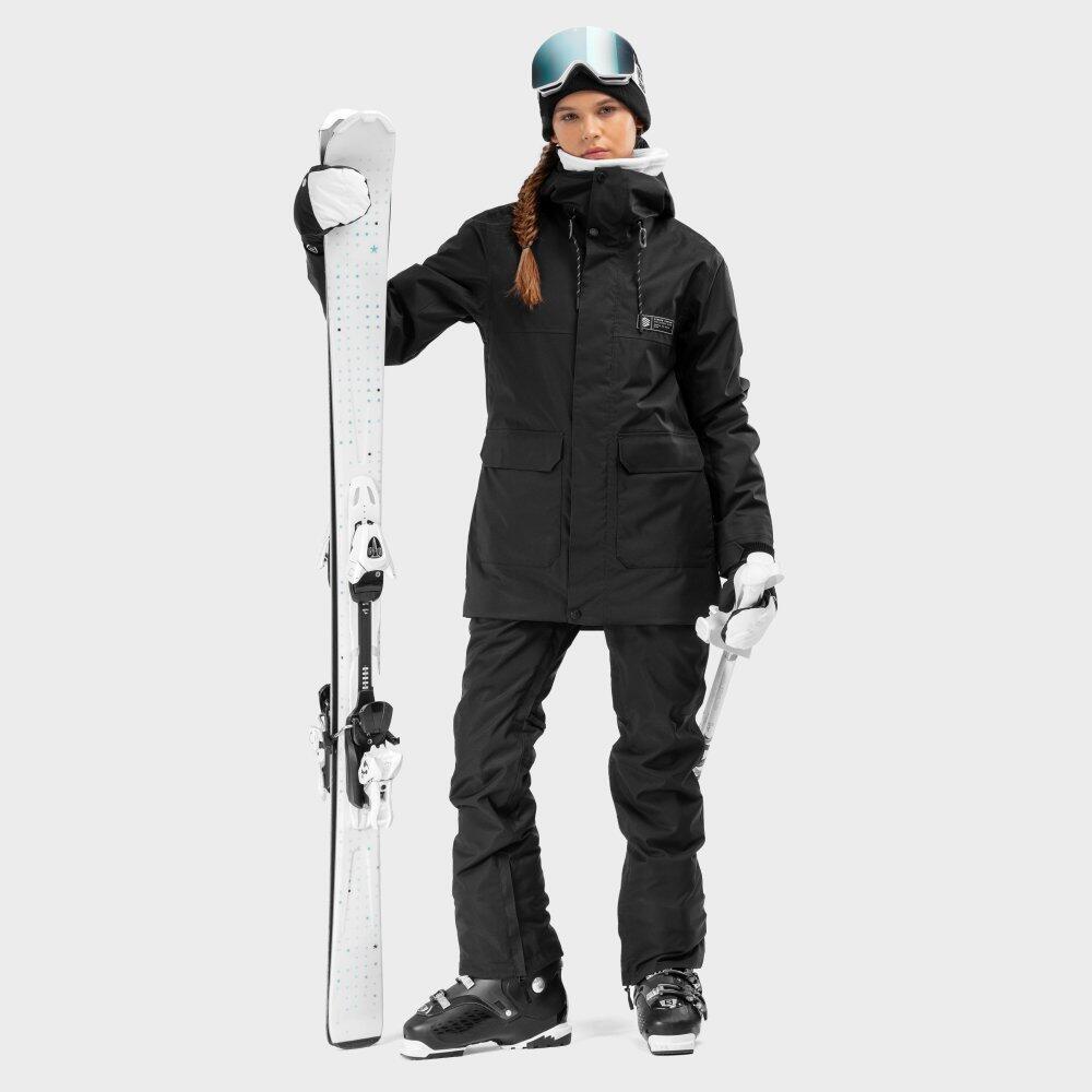 Casaco de snowboard premium para mulher Desportos de inverno SRX Gstaad Preto 4/7