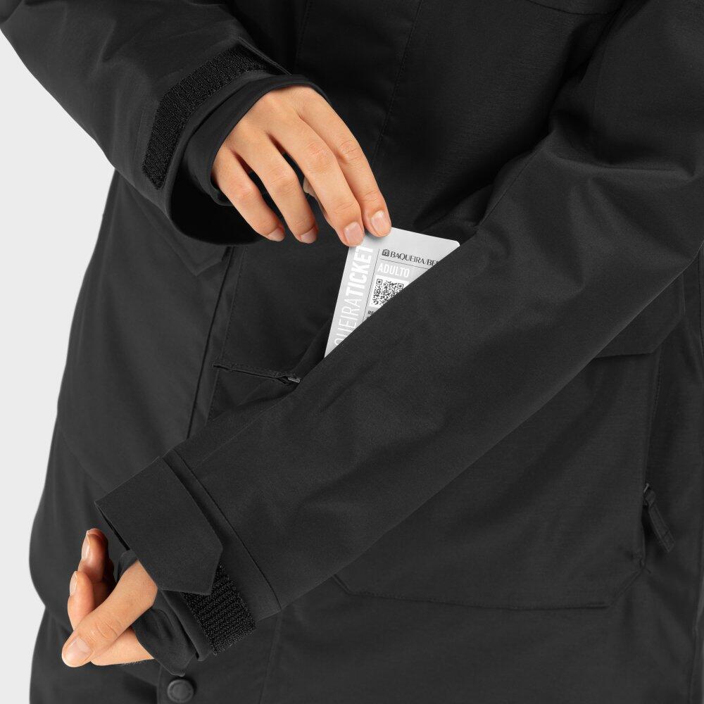 Casaco de snowboard premium para mulher Desportos de inverno SRX Gstaad Preto 5/7