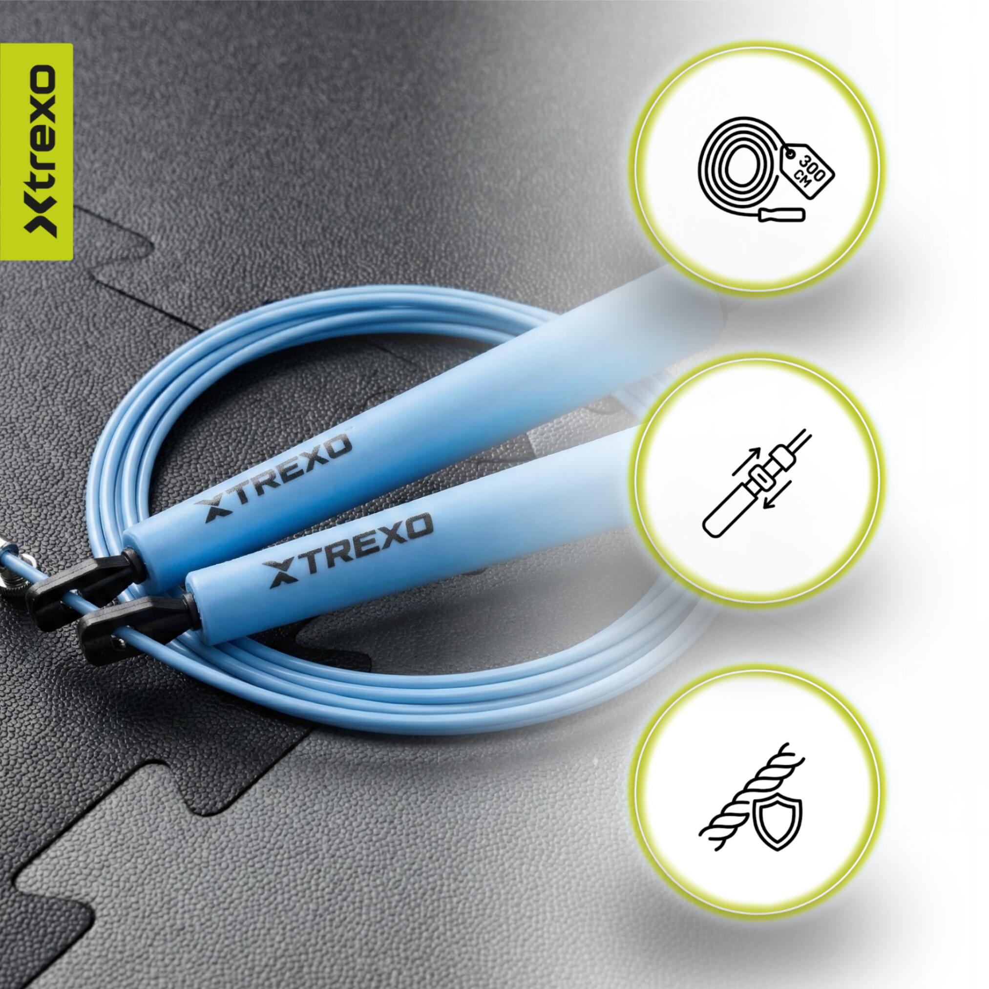 Corda de pular XTREXO Basic+, azul 5/7