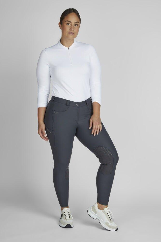 Pikeur Dames Laure Grip Knee Patches Classic Grijs - 5/7