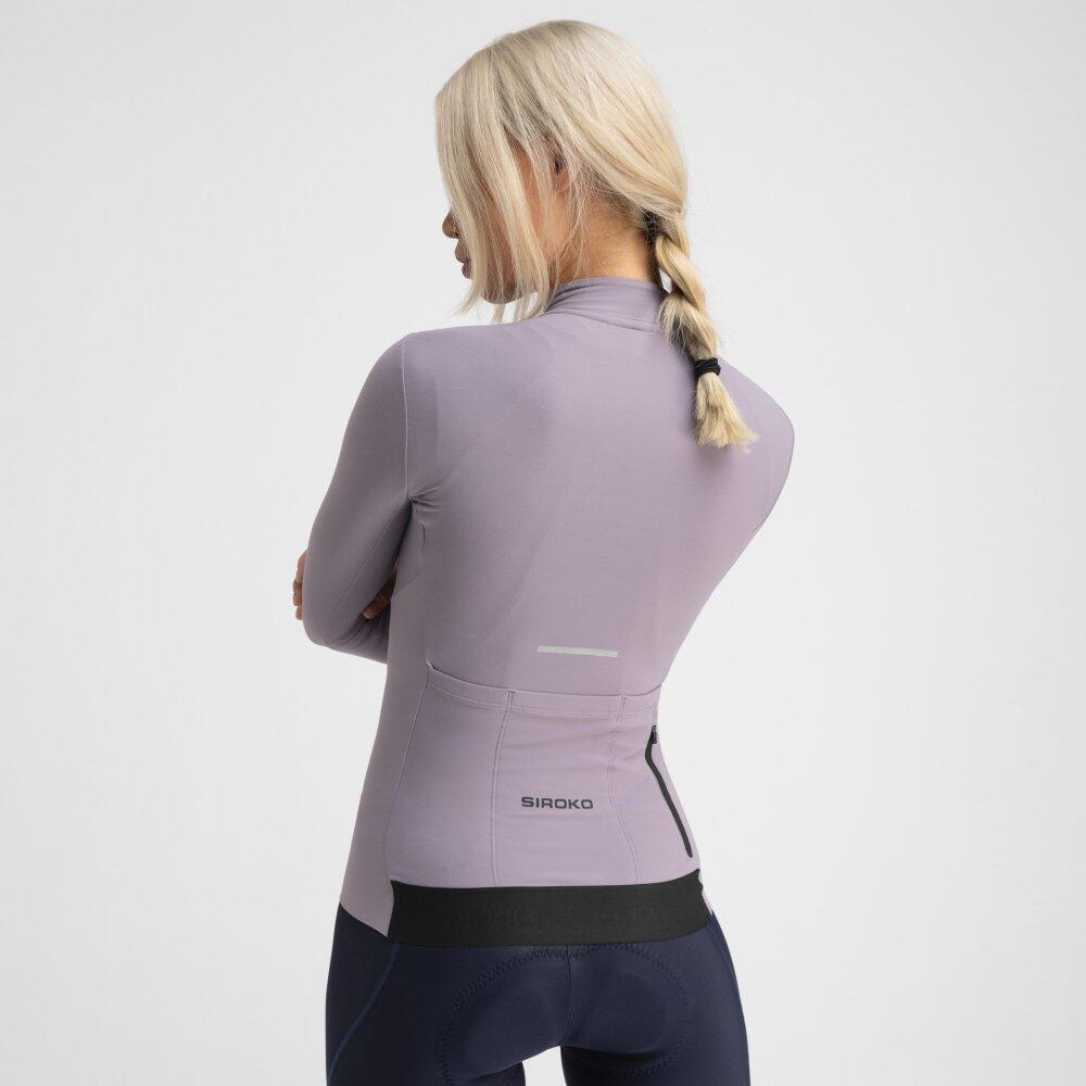 Women Cycling 's thermal long sleeve jersey M7 Vivione Lavender 6/7