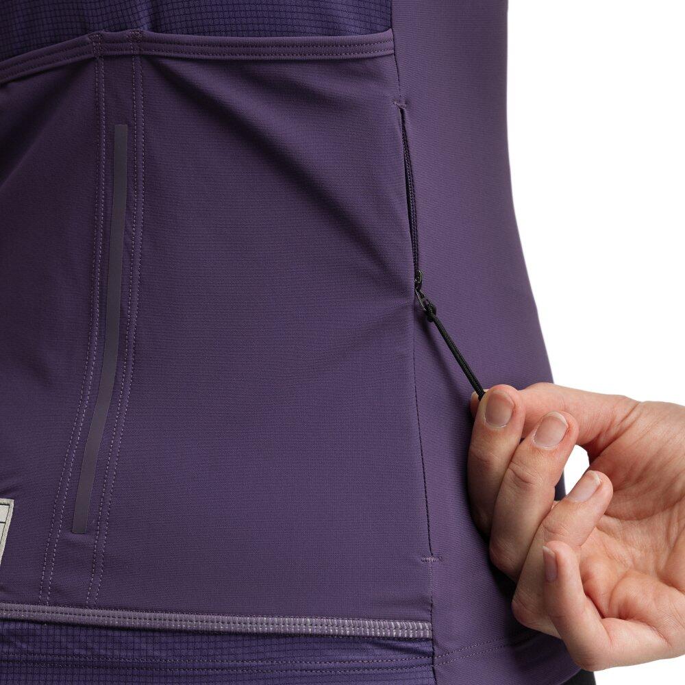 Camisola de ciclismo gravel sem mangas para mulher GM4 Strata Aubergine Roxo 5/6