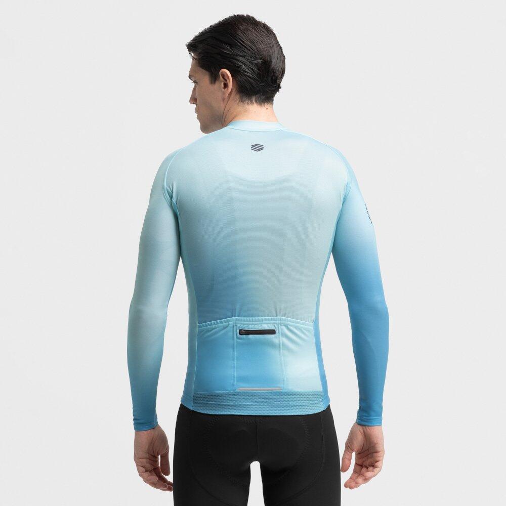 Camisola de ciclismo manga comprida homem M2 Corsa Azul 6/8