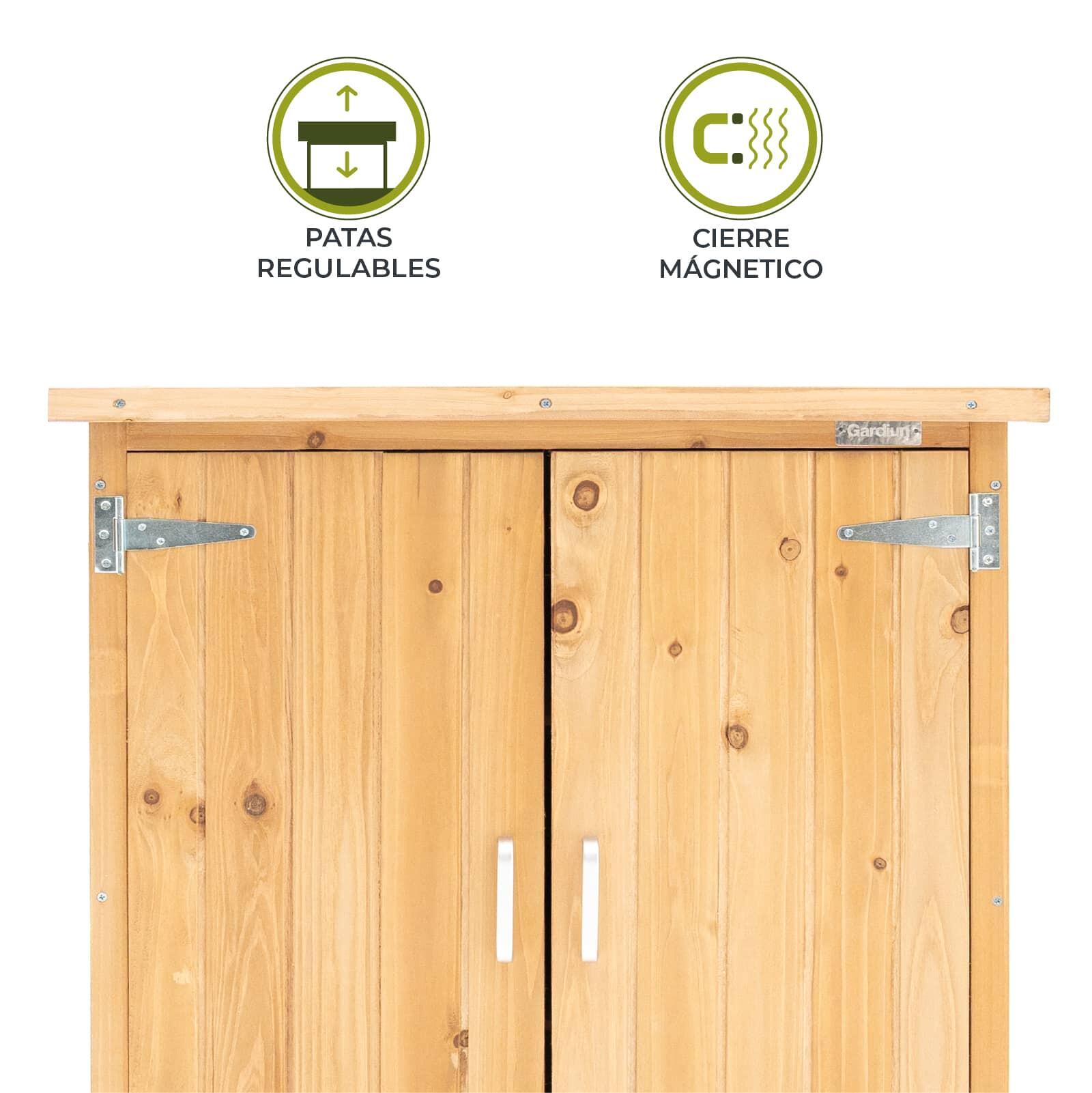 Armario Multiusos para Jardín Gardiun Abby 40x75x90 cm en Madera con 2 Capas de 5/5