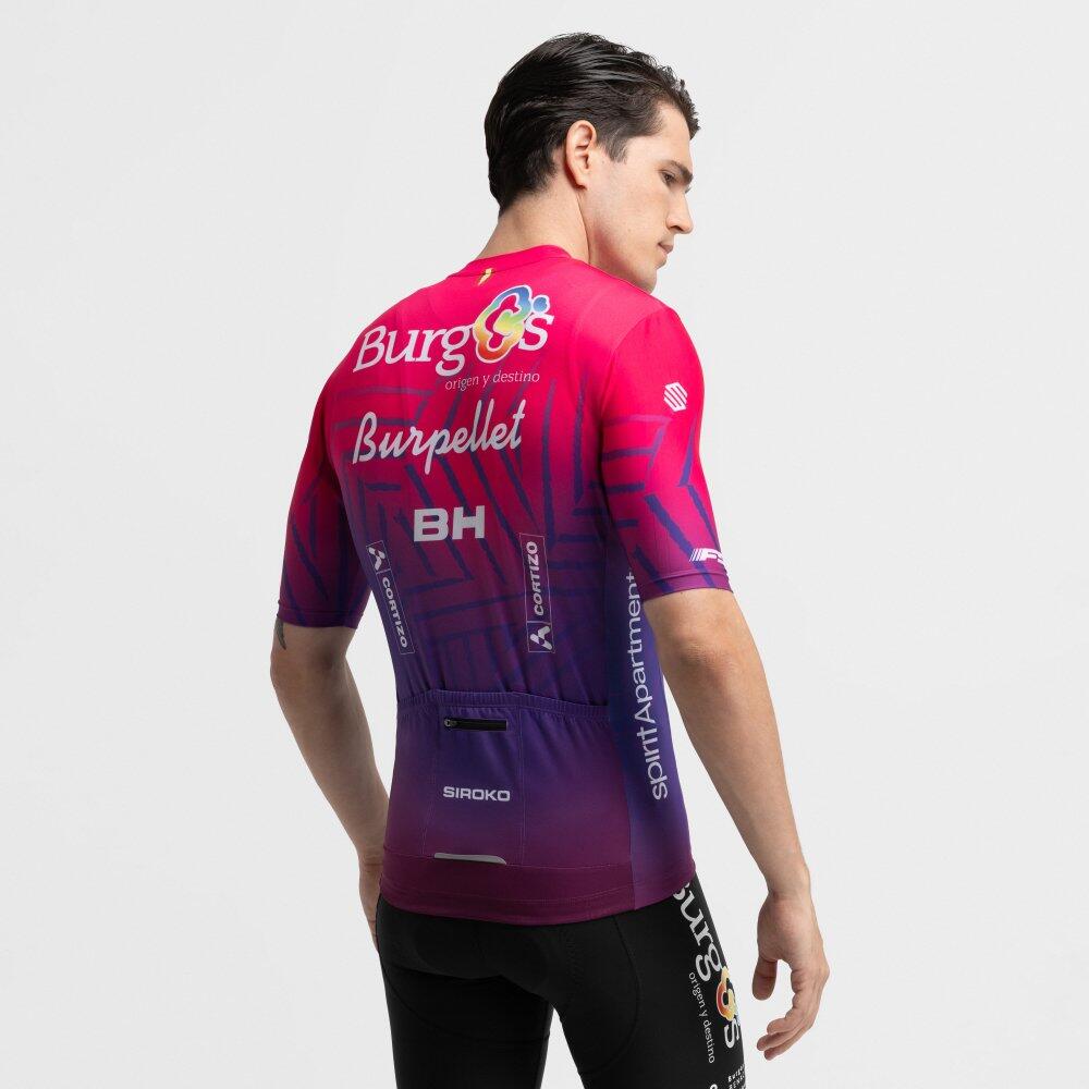Herren burgos burpellet bh x siroko kurzärmeliges radtrikot BBBH Burgos Pink Ro 6/6