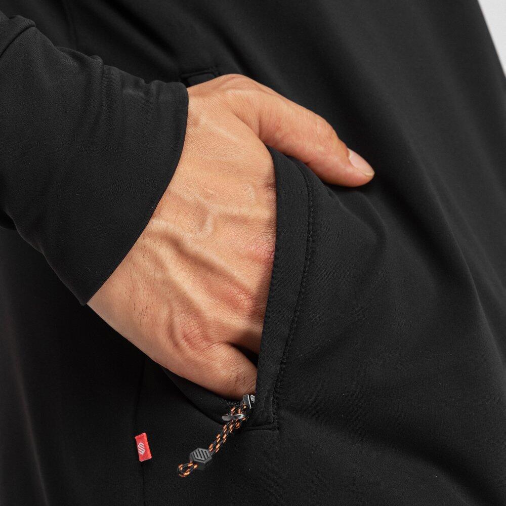 Herren Wandern wander-fleecepullover für Platte Schwarz 4/8