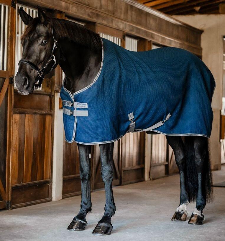 Horseware Rambo Techni Waffle Cooler Blauw - 7/7