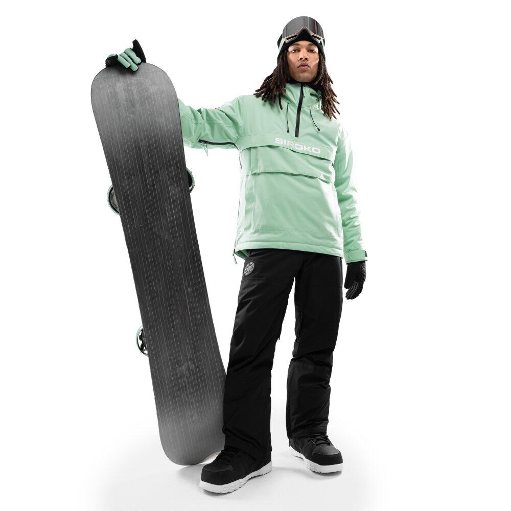 Giacca da snowboard da uomo Sport invernali W6 Elm Verde 3/8