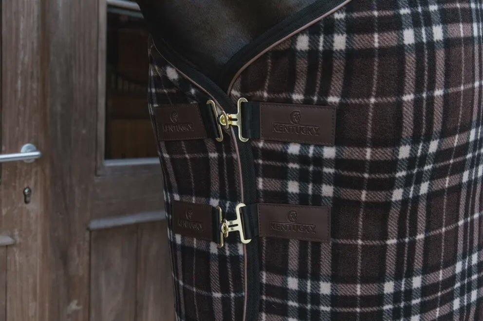 Fleece Deken - Geruit Bruin - 145/195 6/7