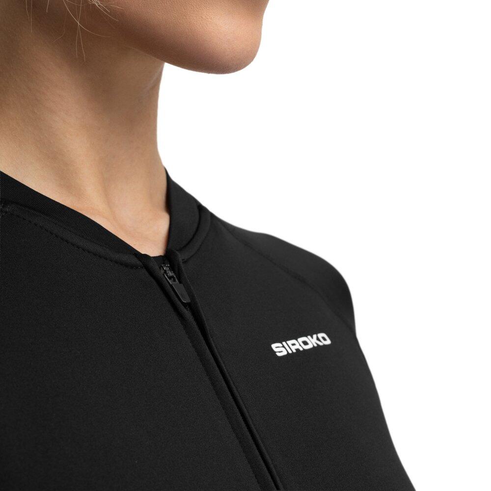 Maillot térmico ciclismo manga larga mujer Core Ashland Negro 5/8