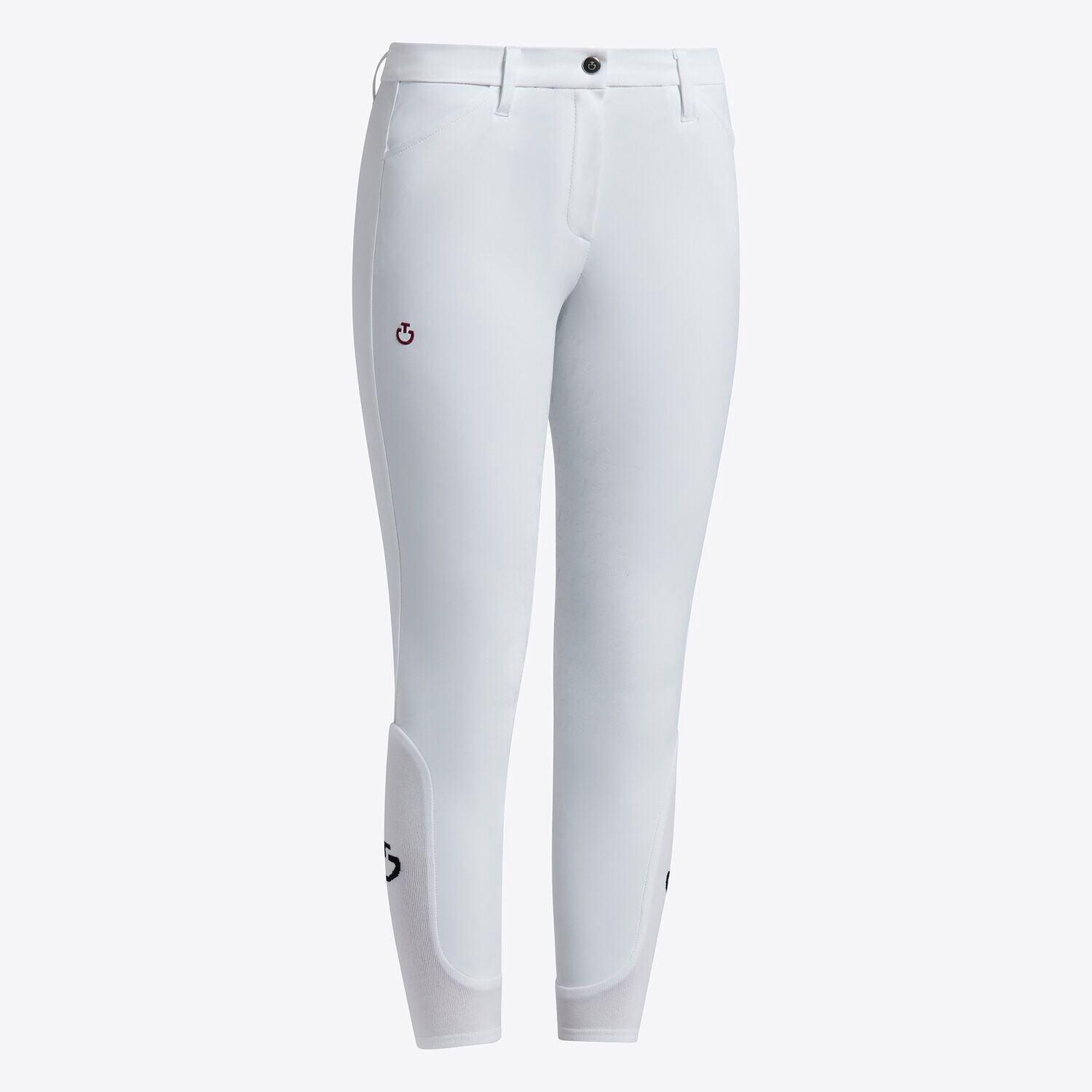Cavalleria Toscana Dressuur Rijbroek Full Grip Unisex Kinderen Basis Wit - 3/5