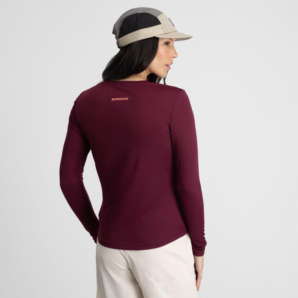 Camiseta manga larga montaña mujer senderismo Wander Purple Morado 6/7