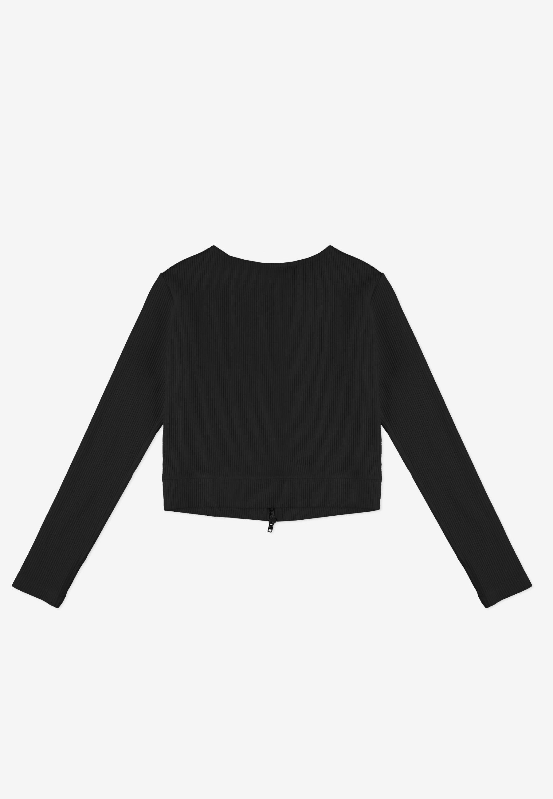 Top sportowy damski Prosto Zip Ribbed na suwak 5/6