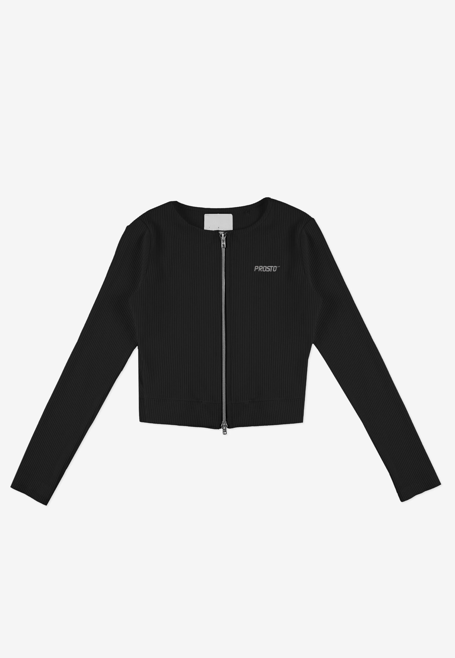 Top sportowy damski Prosto Zip Ribbed na suwak 4/6