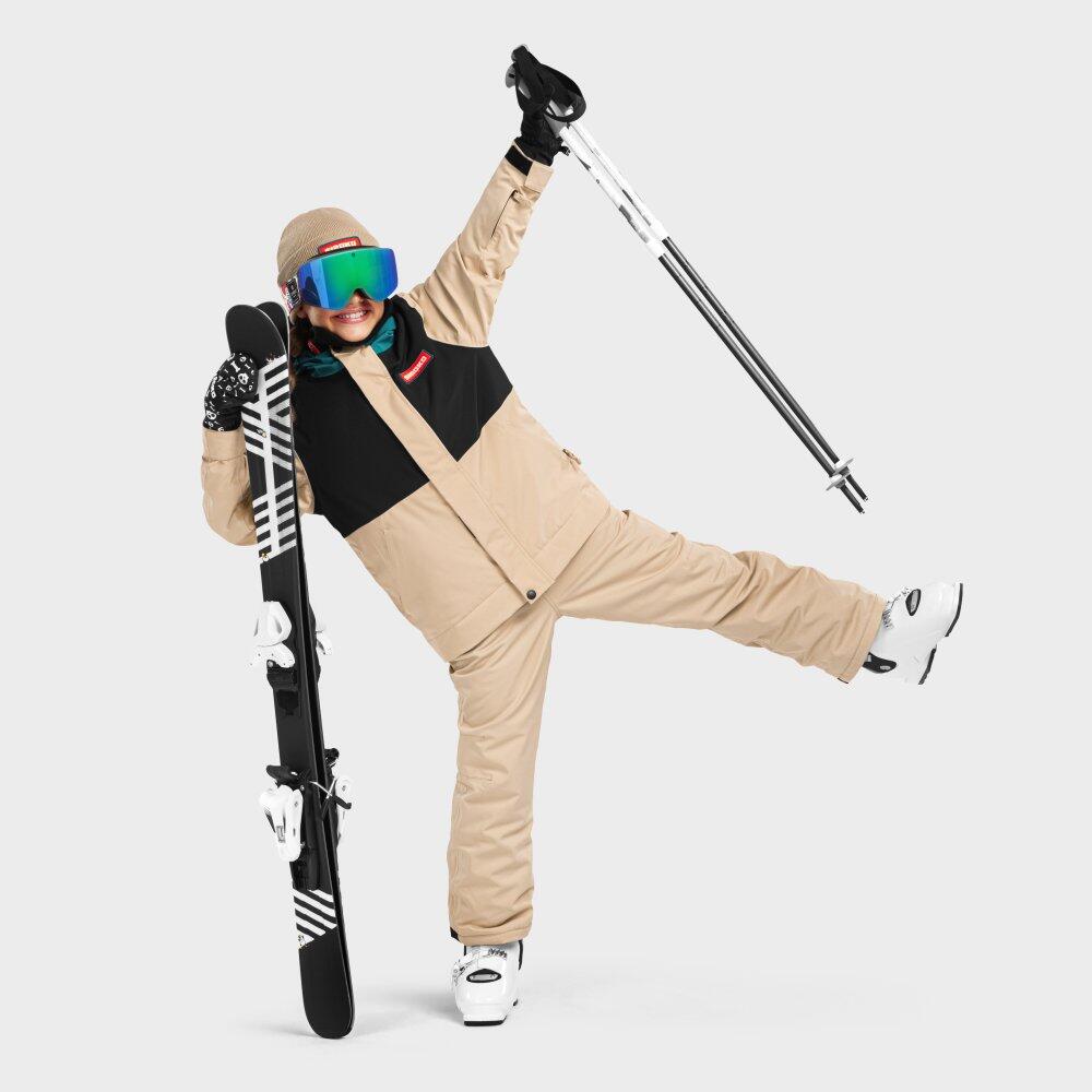 Kinder Wintersport Snowboardjacke für Mädchen KW1-G Vista Schwarz 4/7