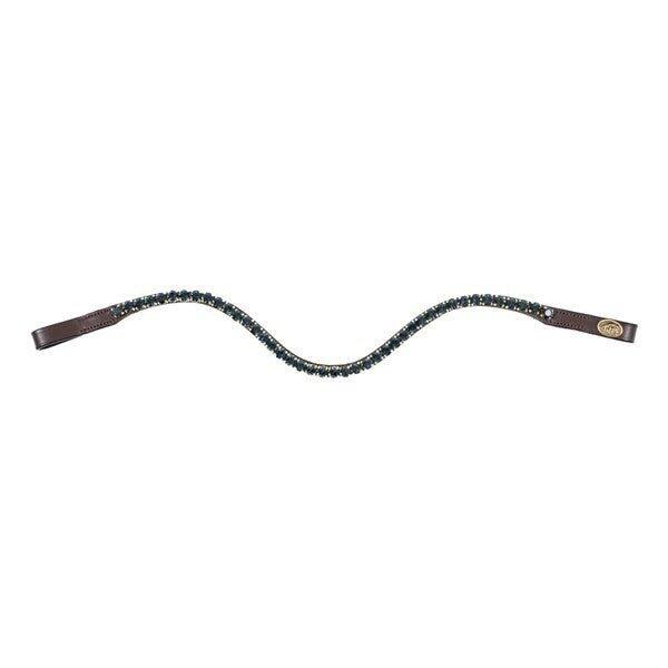 Stirnband für Pferd HFI V Shape + Strass 3/5