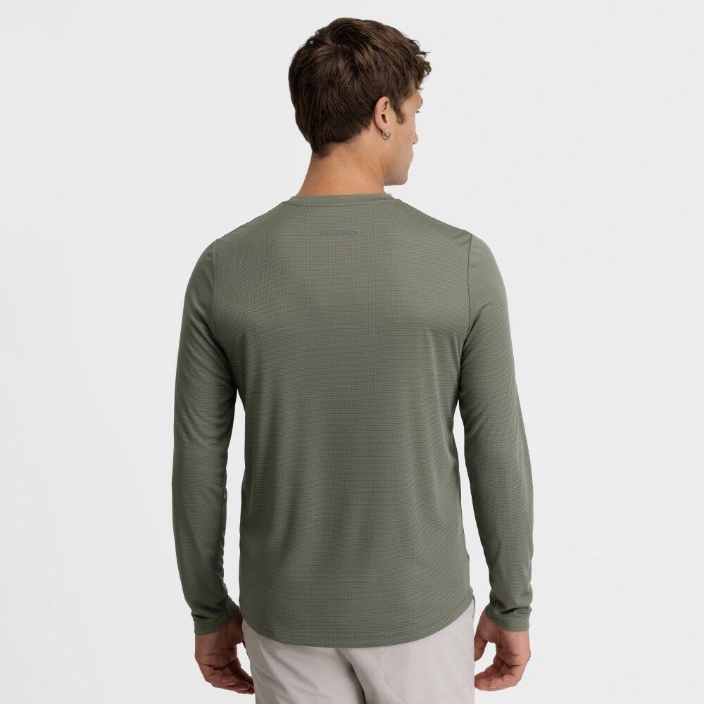 Herren Wandern langärmeliges wander-t-shirt für Reserve Green Grün 6/7