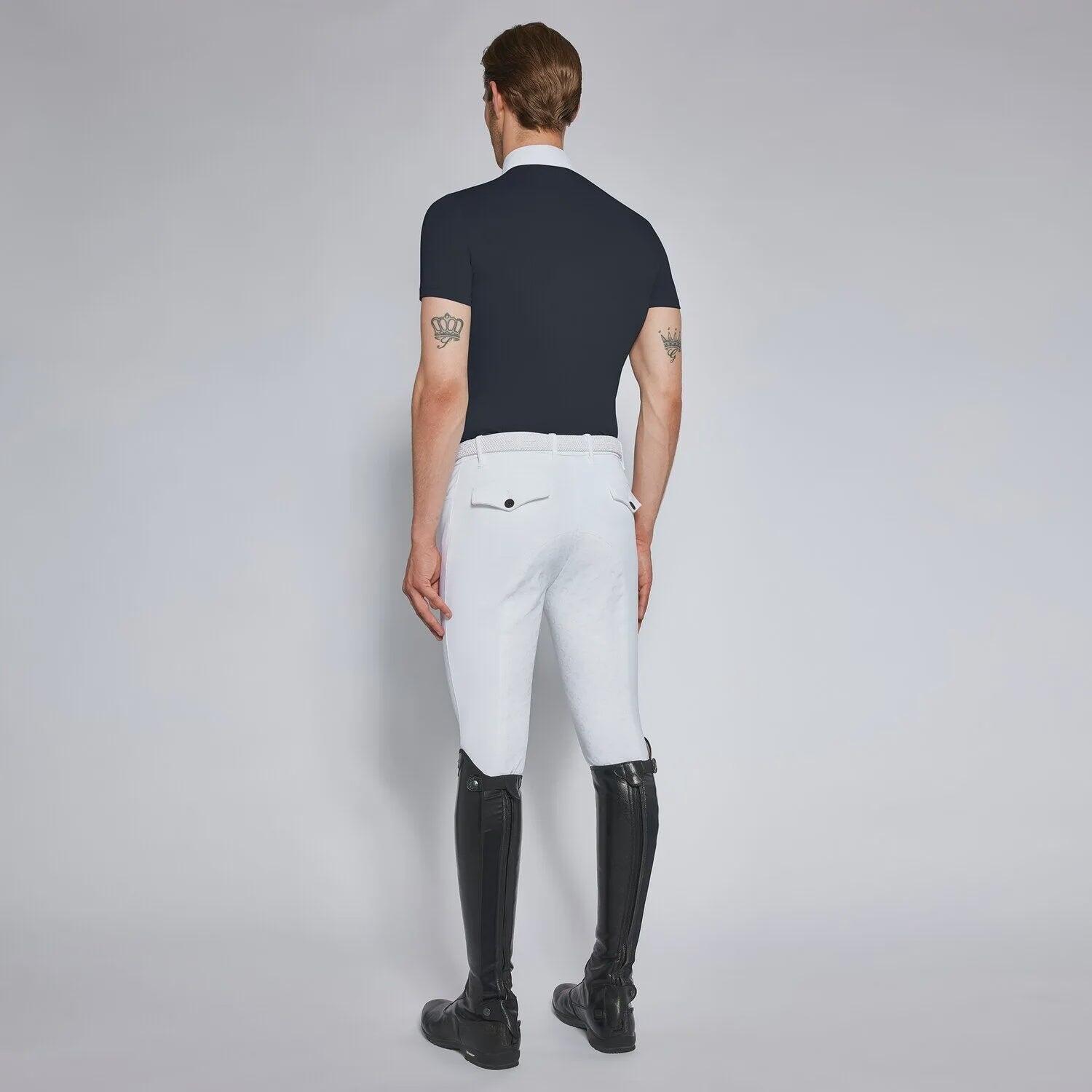 Cavalleria Toscana Wedstrijd Polo Shirt Short Sleeves Heren Wit - 5/5