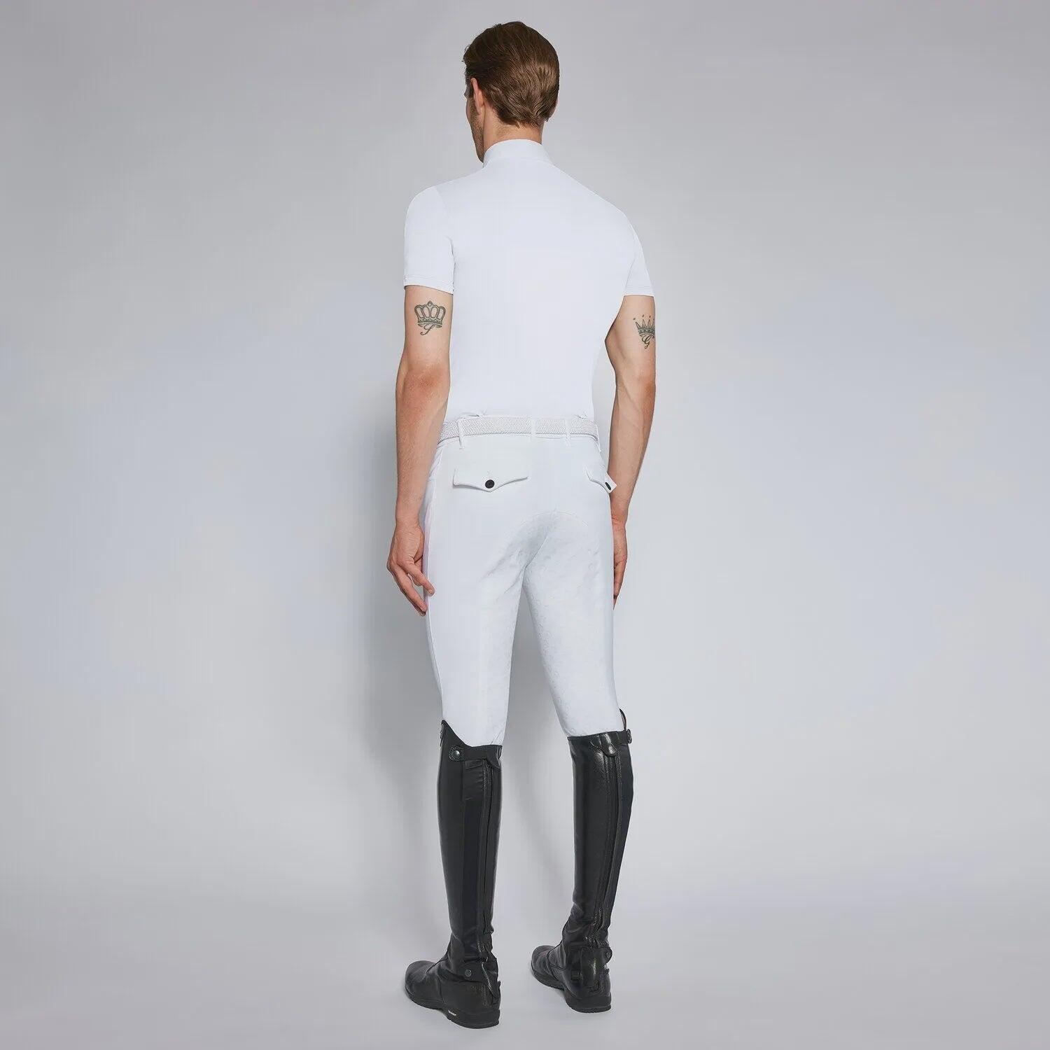 Cavalleria Toscana Wedstrijd Polo Shirt Short Sleeves Heren Wit - 3/5