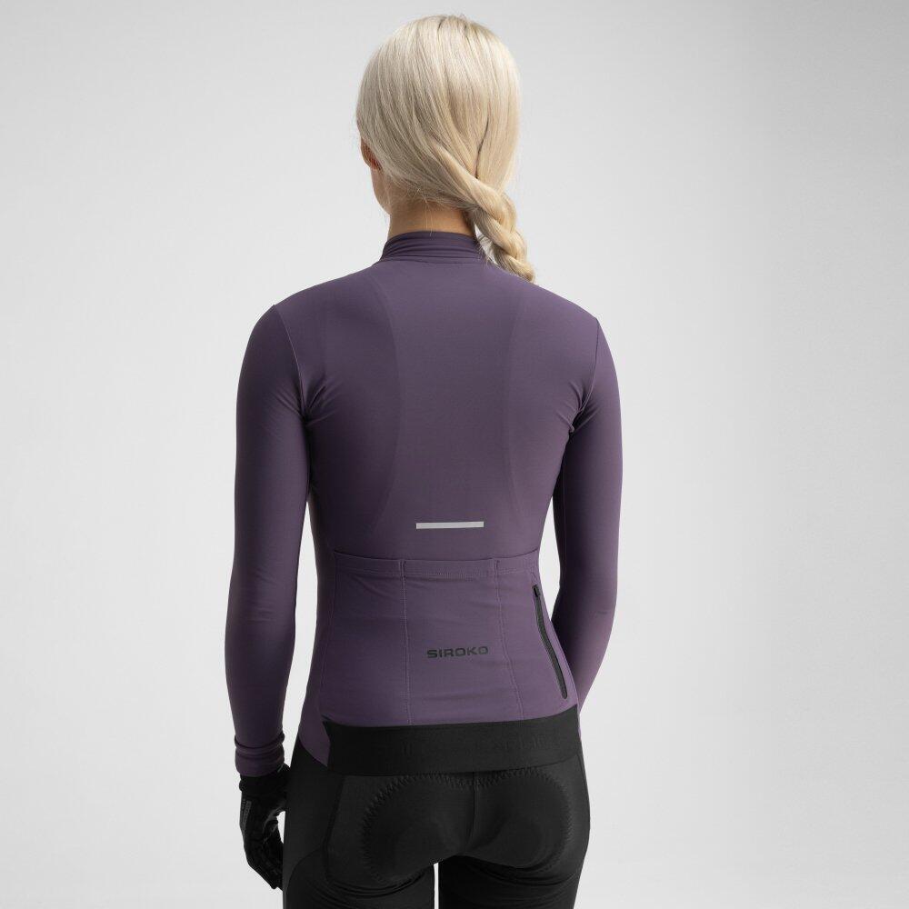 Camisola de ciclismo térmica manga comprida mulher M7 Trueba Roxo 6/7