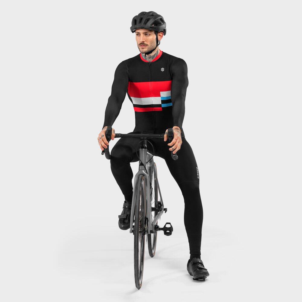 Men Cycling 's long sleeve jersey M2 Riemst Black