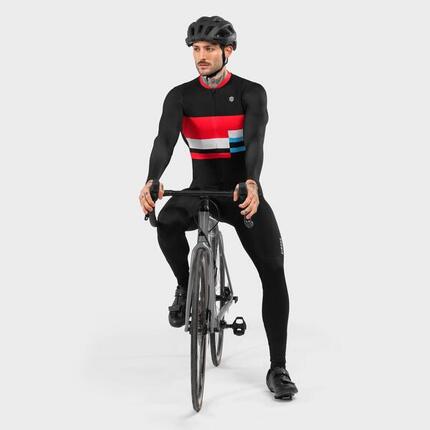 Maillot vélo manches longues homme Cyclisme M2 Riemst Noir