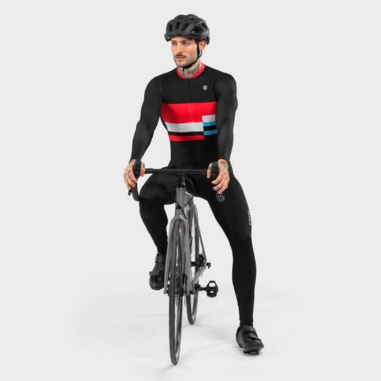 Maillot vélo manches longues homme Cyclisme M2 Riemst Noir