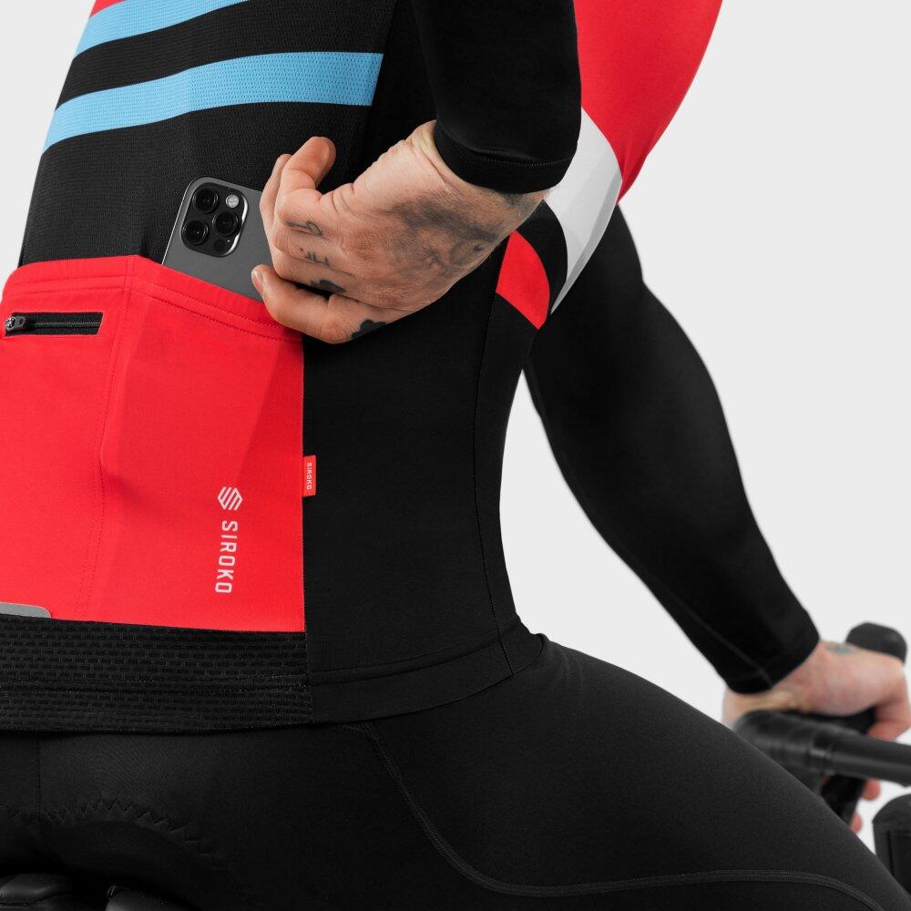 Maillot vélo manches longues homme Cyclisme M2 Riemst Noir 5/7