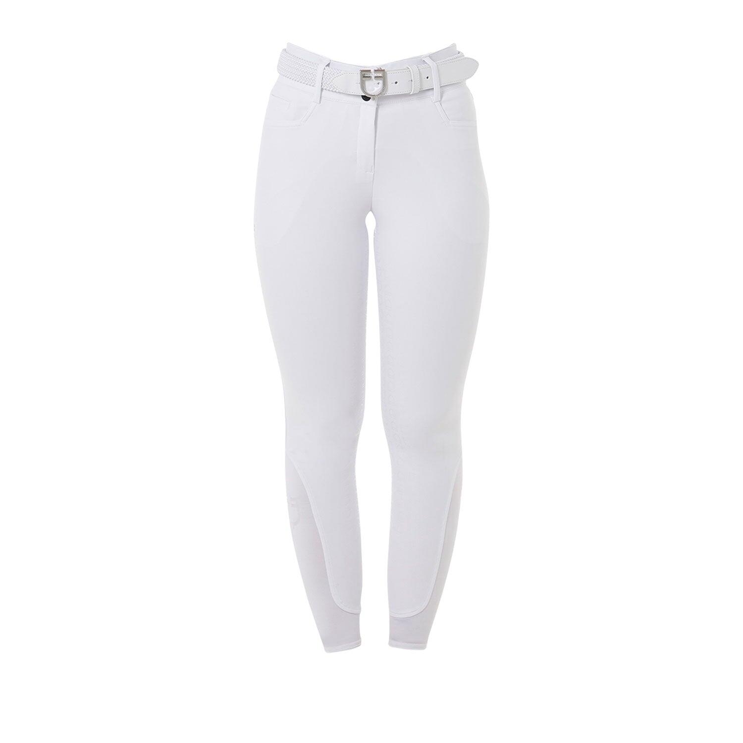 Equestro Dames Rijbroek – Hoge Taille Full Grip Blauw - 2/7