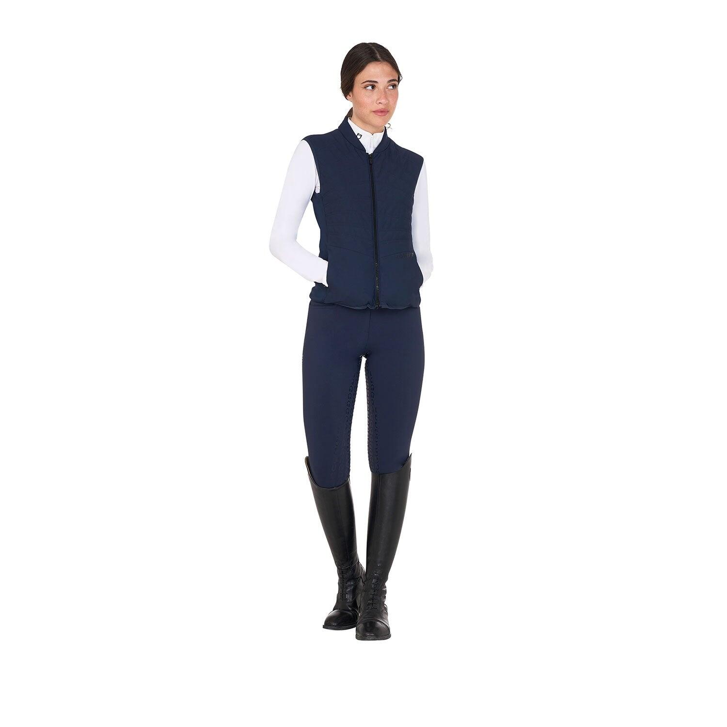 Equestro Dames Rijbroek – Hoge Taille Full Grip Blauw - 5/7