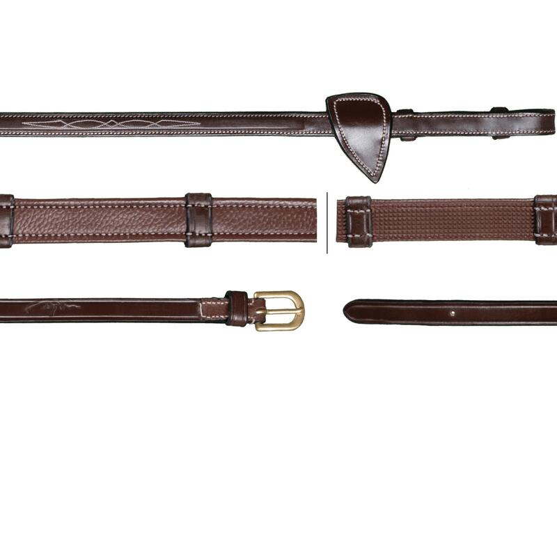 Dy'on 5/8 (16mm) Jacht Teugels Met  7 Leder Stops D Coll. Bruin -