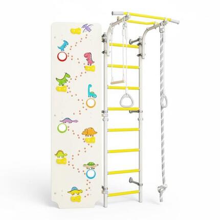 Sprossenwand Next 1 + Dino-Kletterwand