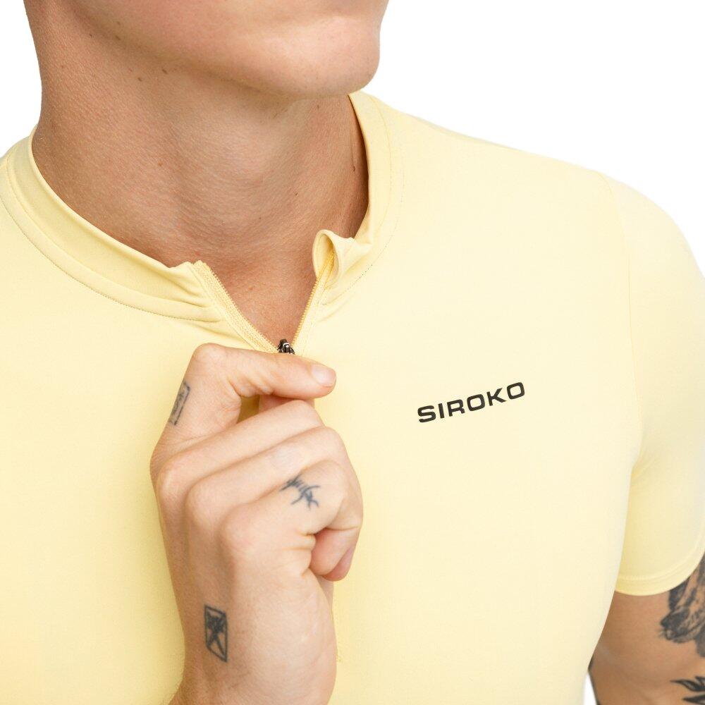 Maillot de gravel media cremallera hombre ciclismo GM5 Terraquest Yellow Amarill 5/7