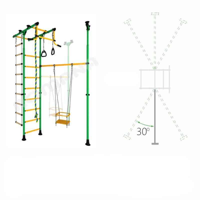 Infantil espaldera de gimnasia interior red de escalada Merkury 2 Verde Claro 6/7