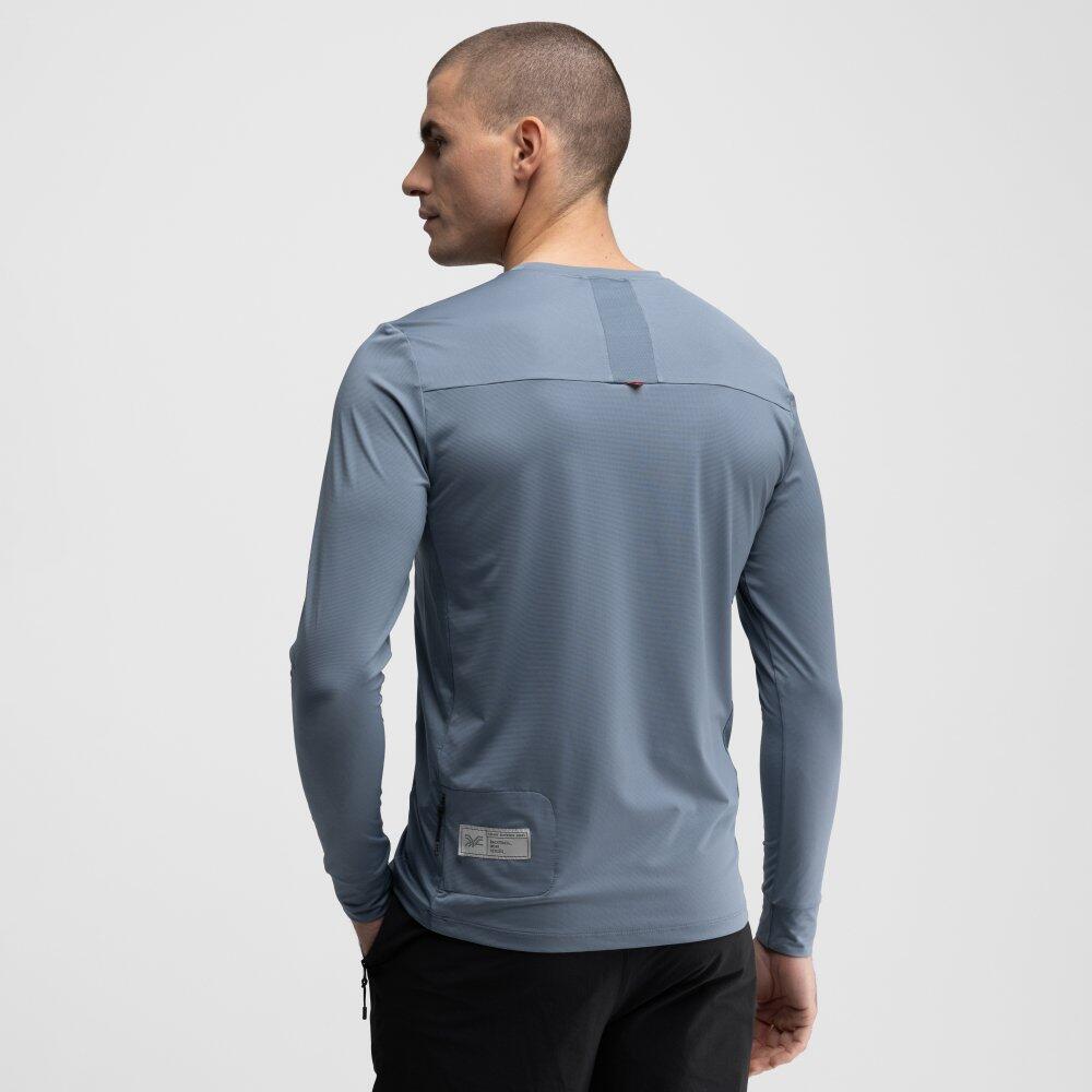 Herren Radsport langärmeliges gravel-t-shirt Cáucaso Blau 6/8