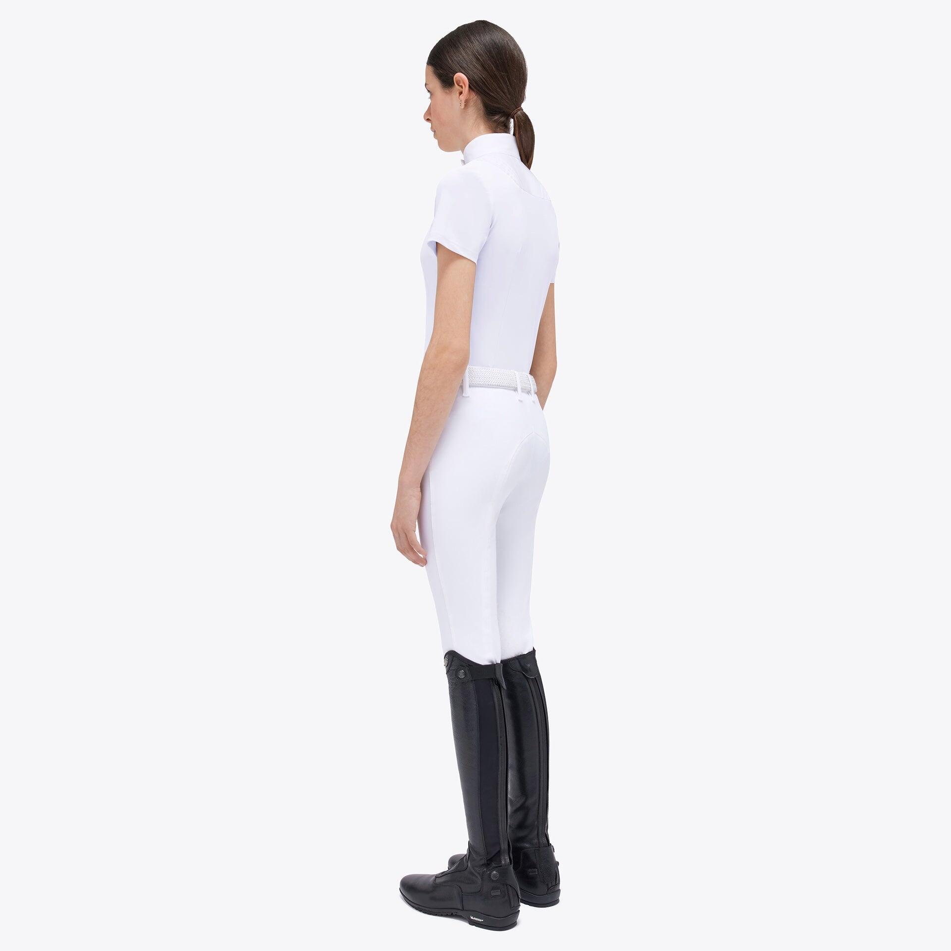 Cavalleria Toscana Young Rider Jersey Wedstrijd Shirt With Bib Wit - 3/6