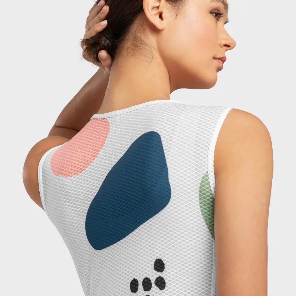Sous-maillot vélo femme Cyclisme Camerig Blanc 5/7