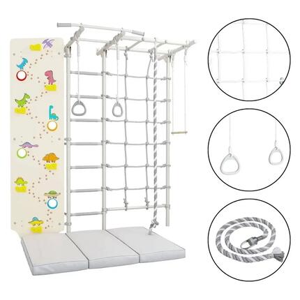 Comet Next 5 Gymnastikleiter + Dino Kletterwand weiß