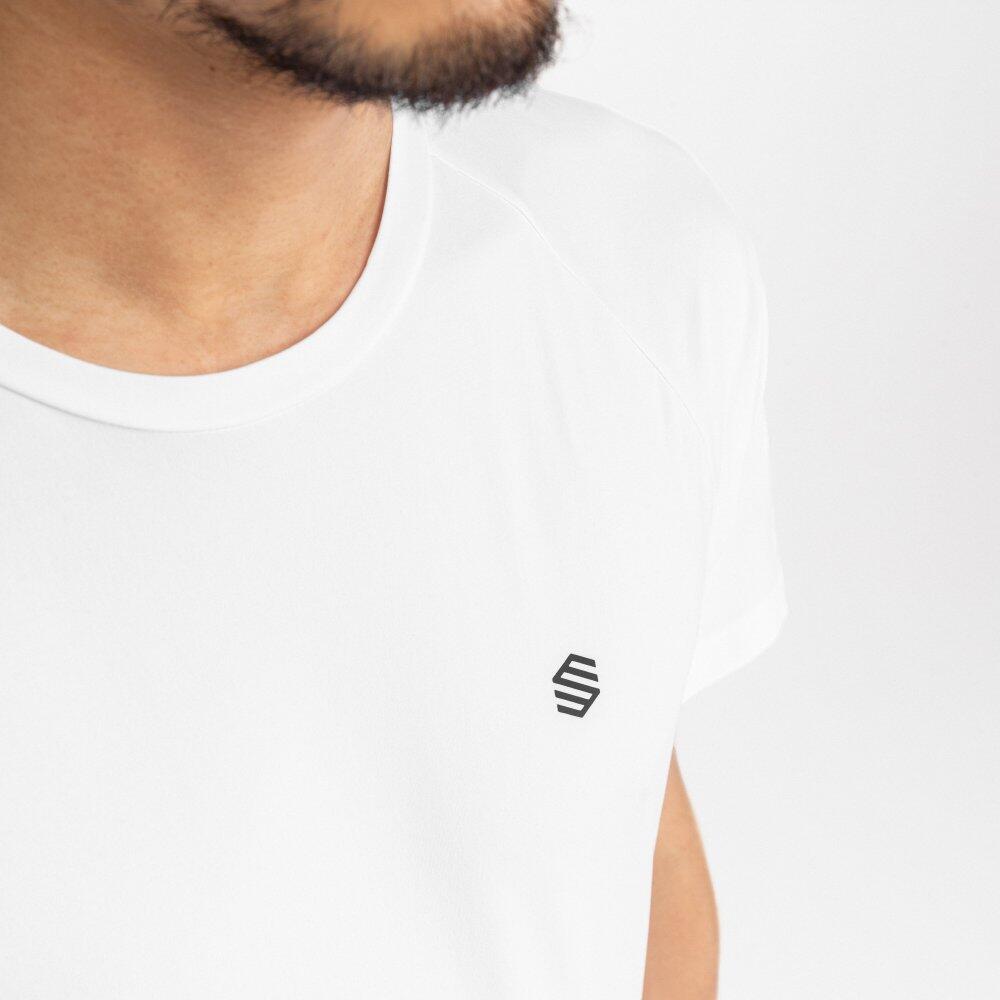 T-shirt randonnée manches courtes homme Picos Blanc 5/8