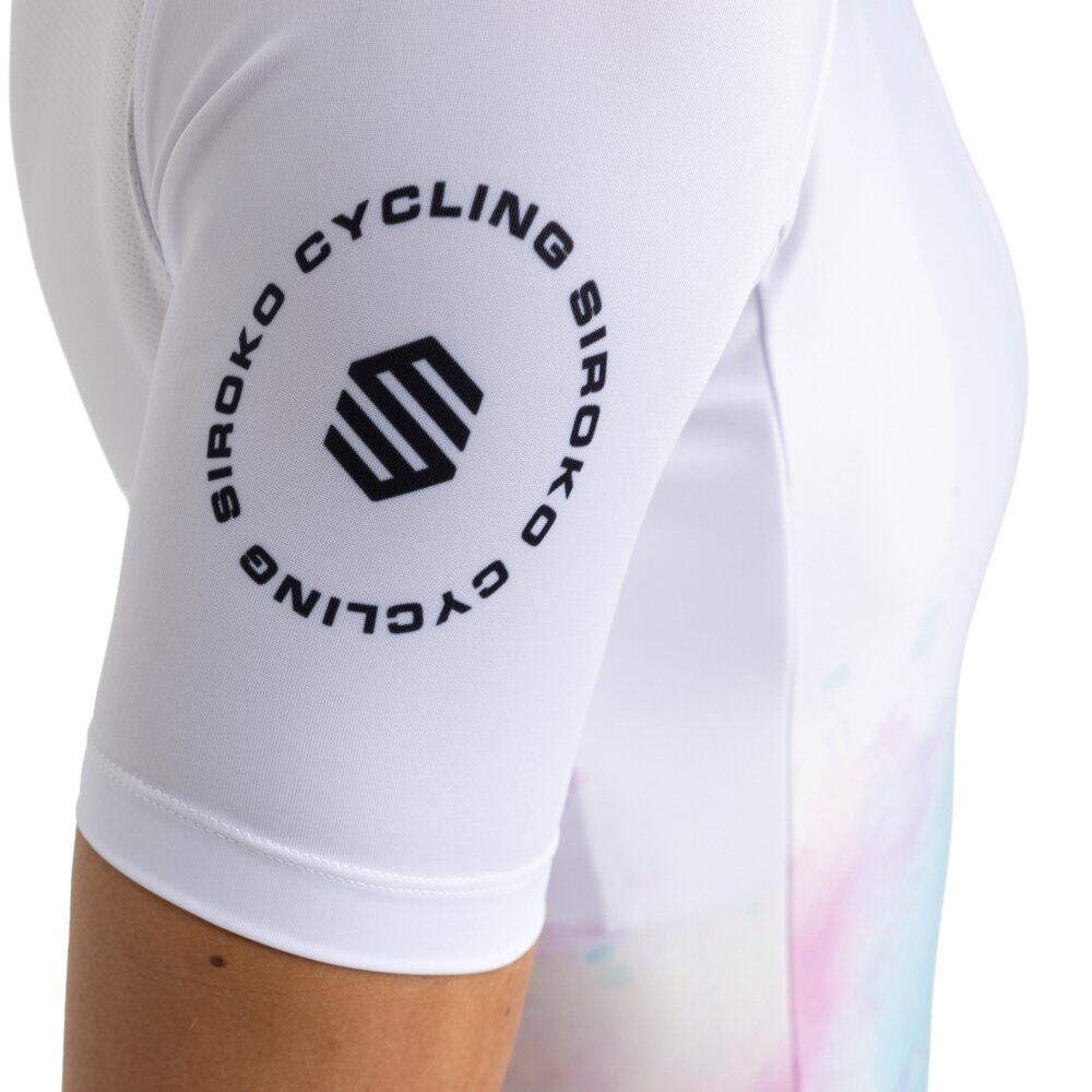 Maillot vélo manches courtes femme Cyclisme M2 Venturi Blanc 5/8