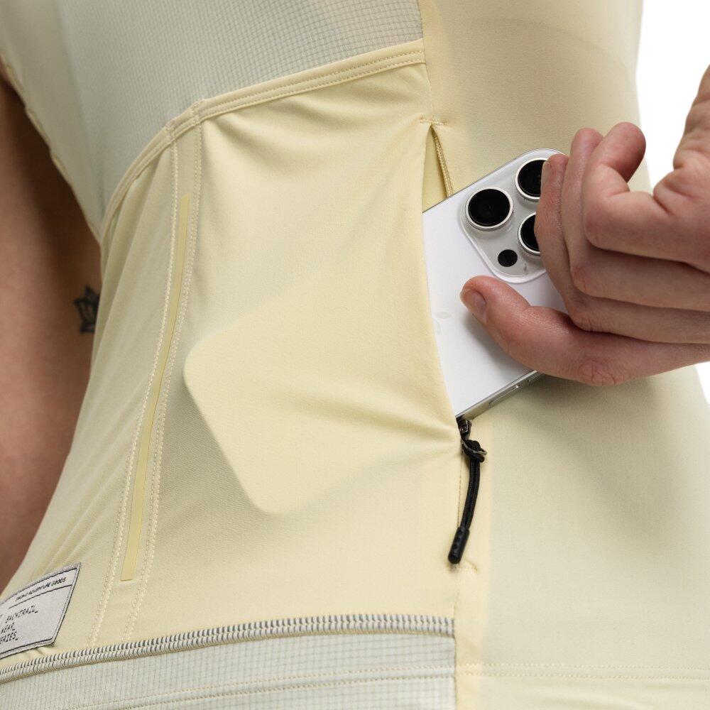 Maillot cyclisme gravel sans manches femme GM4 Strata Light Yellow Jaune 5/7