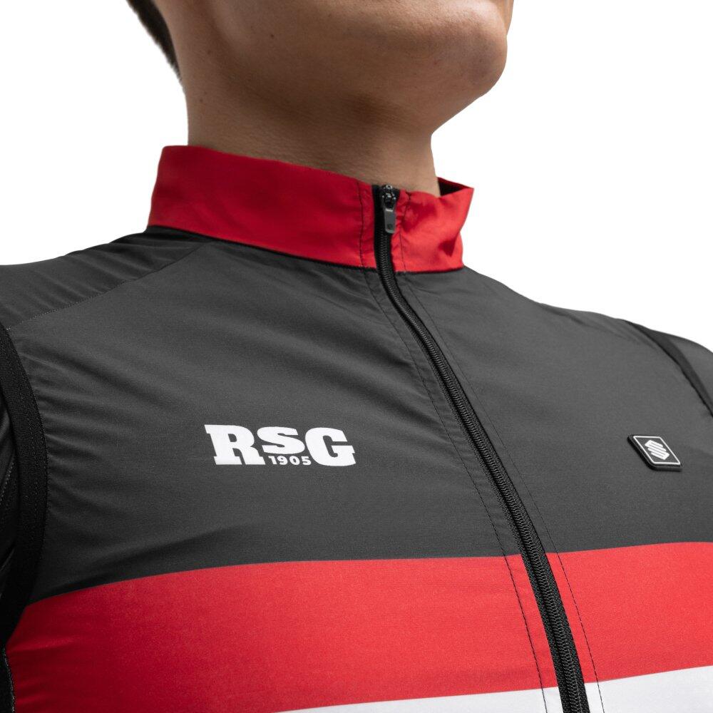 Herren Radsport winddichte real sporting de gijón x siroko fahrradweste für SC 5/7