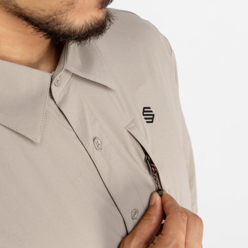 Herren Wandern langärmeliges wandershirt für Ferrata Braun 4/8